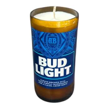 Bud Light Beer Bottle Soy Wax Candle