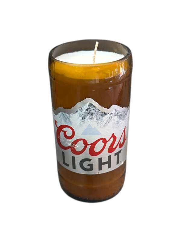 Coors Light Beer Bottle Soy Wax Candle