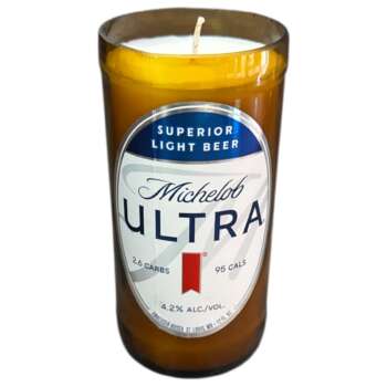 Michelob Ultra Beer Bottle Soy Wax Candle